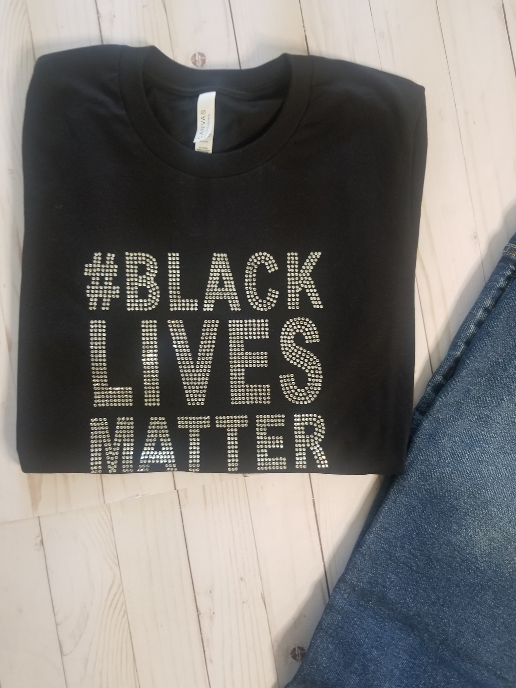 Black Lives Matter Blinged t-shirt